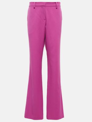 Pantalon droit taille basse en laine Magda Butrym violet