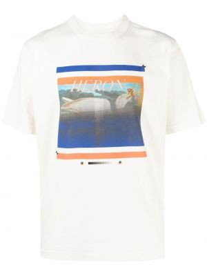 T-shirt à imprimé Heron Preston blanc