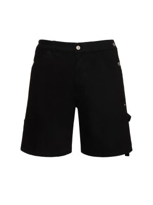 Pantalones cortos vaqueros de algodón Courrèges negro