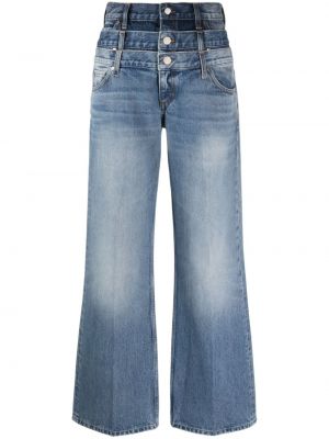 Bavlnené džínsy s rovným strihom Sandro modrá