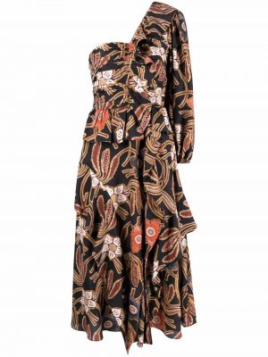 Trykt floral silke dress Ulla Johnson brun