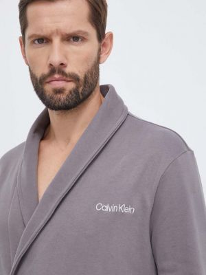 Bavlněný župan Calvin Klein Underwear šedý