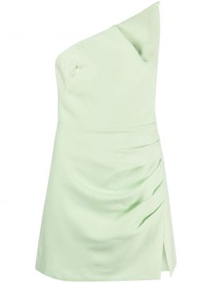 Hedvábné vlněné mini šaty na zip Roland Mouret - zelená