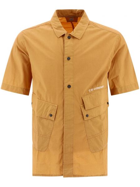 Βαμβακερό πουκάμισο C.p. Company πορτοκαλί