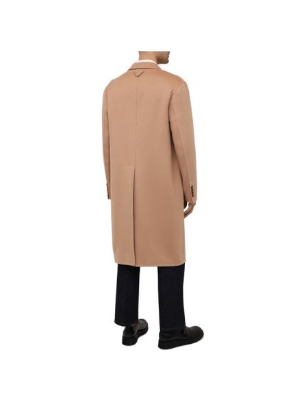 Кашемировое пальто Prada бежевое