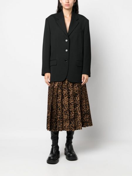 Leopardí sukně s potiskem Vetements hnědé