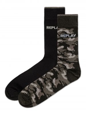 Камуфляжні шкарпетки Replay чорні