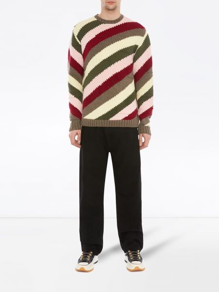 Chunky gestreifter pullover Jw Anderson rot
