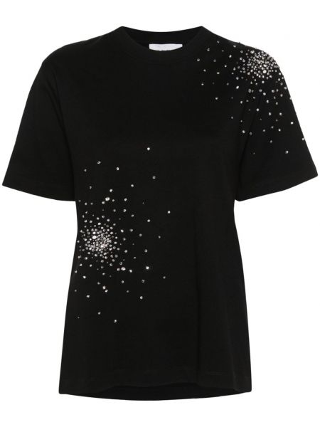 T-shirt mit kristallen Des Phemmes schwarz