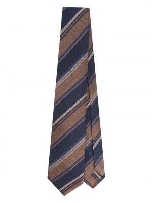 Cravatta in tessuto jacquard Kiton blu
