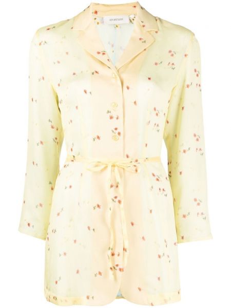 Bluza s cvetličnim vzorcem Sportmax rumena