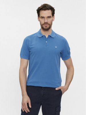 Polo marškinėliai United Colors Of Benetton mėlyna