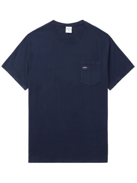 Bavlnené tričko s potlačou Noah Ny modrá