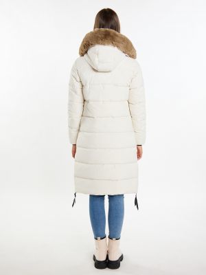 Palton de iarna de lână Mymo alb