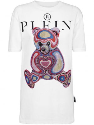 T-shirt en coton à imprimé Philipp Plein blanc