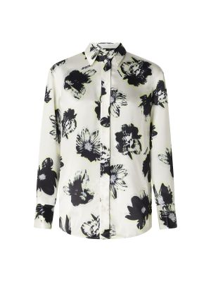 Blusa de flores con estampado manga larga Calvin Klein blanco
