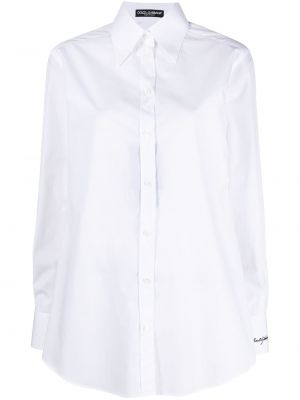 Camisa con bordado Dolce & Gabbana blanco