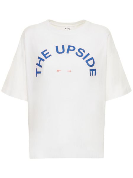 Voľné priliehavé tričko s krátkymi rukávmi The Upside biela