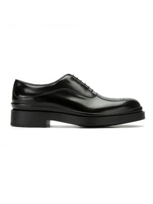 Pantofi oxford cu șireturi din dantelă clasici Prada negru