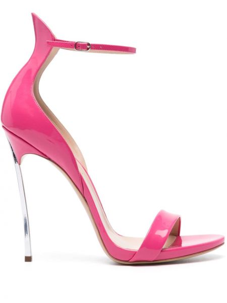 Kožne sandale Casadei ružičasta