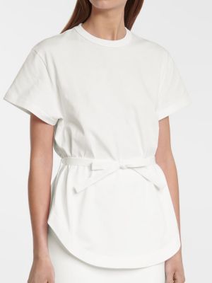 Peplum bavlněné tričko Alaã¯a bílé