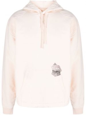 Bluza z kapturem bawełniana z nadrukiem Objects Iv Life różowa