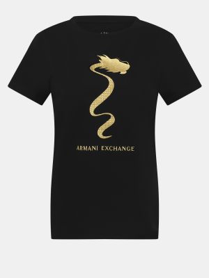 Черная футболка Armani Exchange