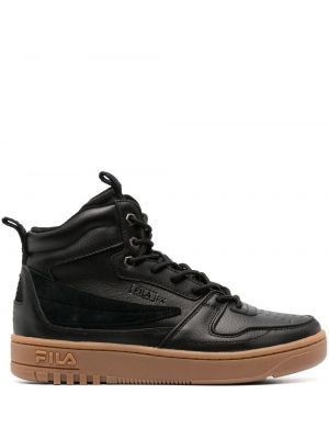 Leder sneaker Fila schwarz