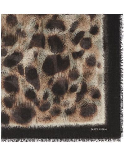 Echarpe à imprimé à imprimé léopard Saint Laurent
