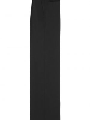Proste spodnie plisowane Saint Laurent czarne