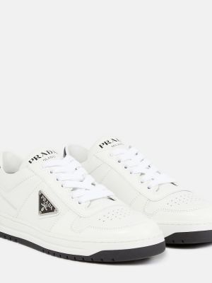 Δερμάτινα sneakers Prada λευκό