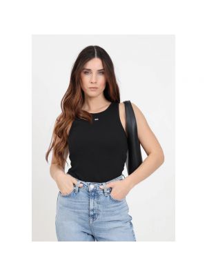 Top sin mangas Tommy Jeans negro