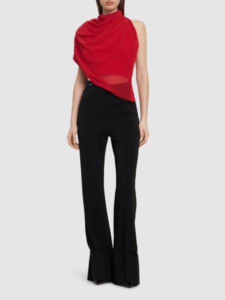 Crop top in mesh Jacquemus rosso