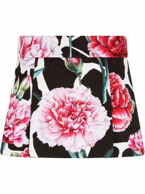 Trykt floral mini skjørt Dolce & Gabbana svart