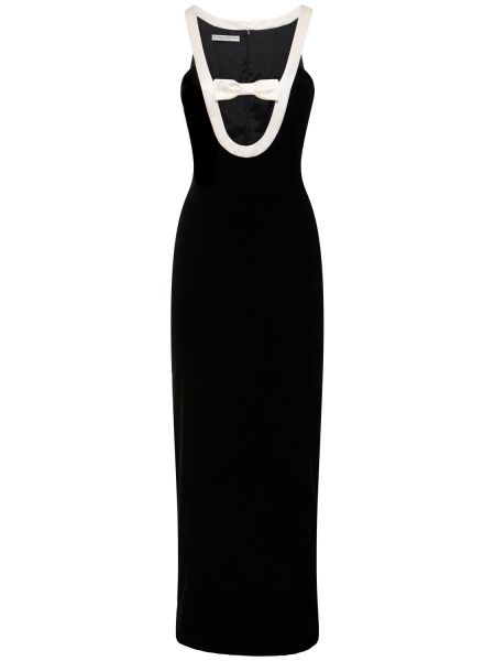 Viskózové zamatové večerné šaty Alessandra Rich čierna