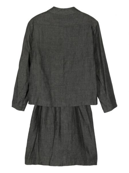 Lněné sukně Chanel Pre-owned šedé