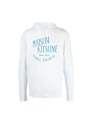Bluza z kapturem Maison Kitsune niebieska