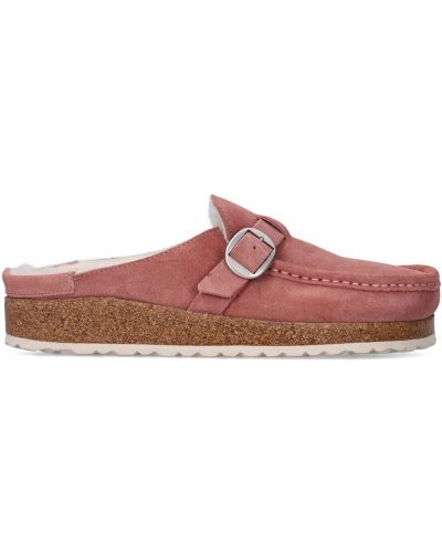 Pantofi loafer din piele de căprioară Birkenstock roz