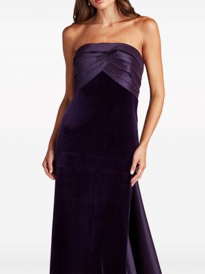 Gėlėtas vakarinė suknelė velvetinis Tadashi Shoji violetinė