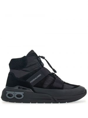 Sneakersy z nadrukiem Ferragamo czarne