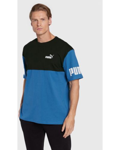 Laza szabású gyapjú póló Puma - sötétkék