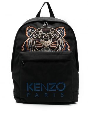 Tigriscsíkos cipzáras hímzett hátizsák Kenzo fekete