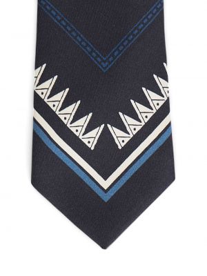 Hedvábná kravata s potiskem Etro černá