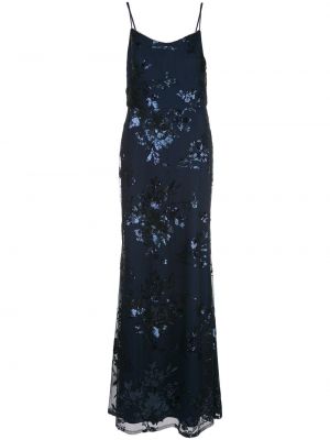 Večerna obleka s cvetličnim vzorcem Marchesa Notte Bridesmaids modra