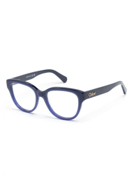 Spalvų gradiento rašto akiniai Chloé Eyewear mėlyna