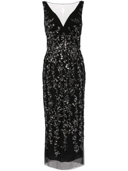 Ίσιο φόρεμα με παγιέτες Saiid Kobeisy μαύρο