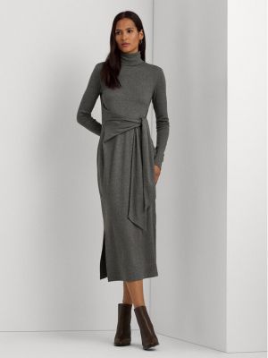 Priliehavé šaty Lauren Ralph Lauren sivá