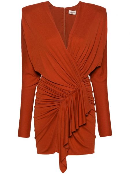 Коктейлна рокля Alexandre Vauthier оранжево