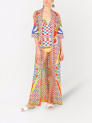 Badeanzug mit print Dolce & Gabbana gelb