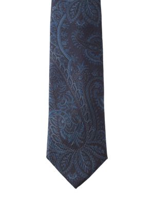 Jacquard paisley mintás nyakkendő Etro kék